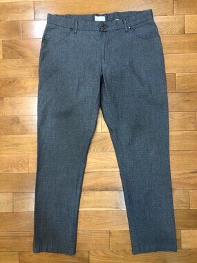 Hickey Freeman Lightweight Straight Leg Charcoal Gray Pants 36x32